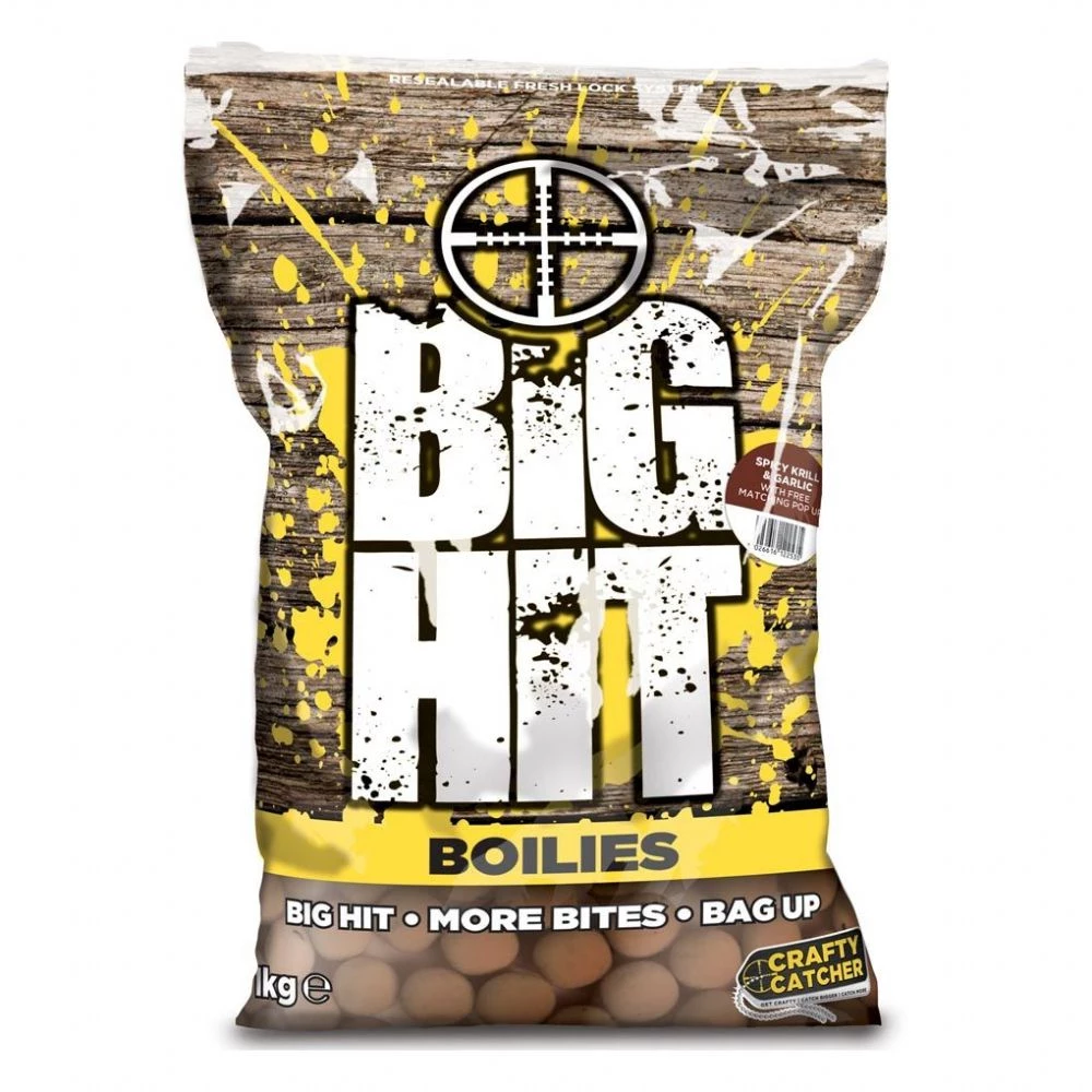 Davy Jones Tackle Crafty Catcher Big Hit Boilies Spicy Krill & Garlic 1Kg 3 Davy Jones Tackle Crafty Catcher Big Hit Boilies Spicy Krill & Garlic 1Kg