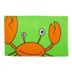 Davy Jones Tackle Colin The Crab Beach Towel