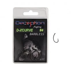 Davy Jones Tackle Deception D-X Curve Barbless 4 10 Hooks Per Pack