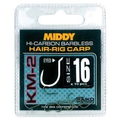 Davy Jones Tackle HOOKS Km-2 Hair Rig Eyed Hook Size 16