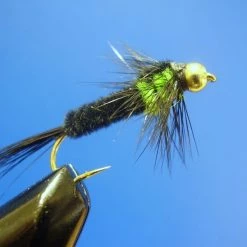 Davy Jones Tackle L/S G/Head Nymphs Montana Green X6