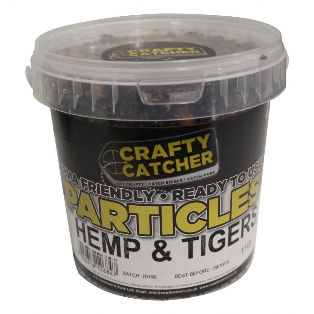 Davy Jones Tackle Crafty Catcher Prepared Particles Hemp & Tigers 1.1Ltr 3 Davy Jones Tackle Crafty Catcher Prepared Particles Hemp & Tigers 1.1Ltr