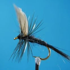 Davy Jones Tackle Std Dry Flies Black Gnat X6