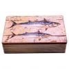 Davy Jones Tackle Wooden Box Mackerel Motif