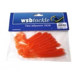 Davy Jones Tackle Spinners, Lures & Wedges Wsb Flexi Jellyworm 10Cm Fluo Orange