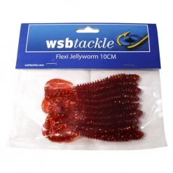 Davy Jones Tackle Spinners, Lures & Wedges Wsb Flexi Jellyworm 10Cm Red