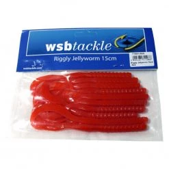 Davy Jones Tackle Wsb Riggly Jellyworm 15Cm Red Spinners, Lures & Wedges